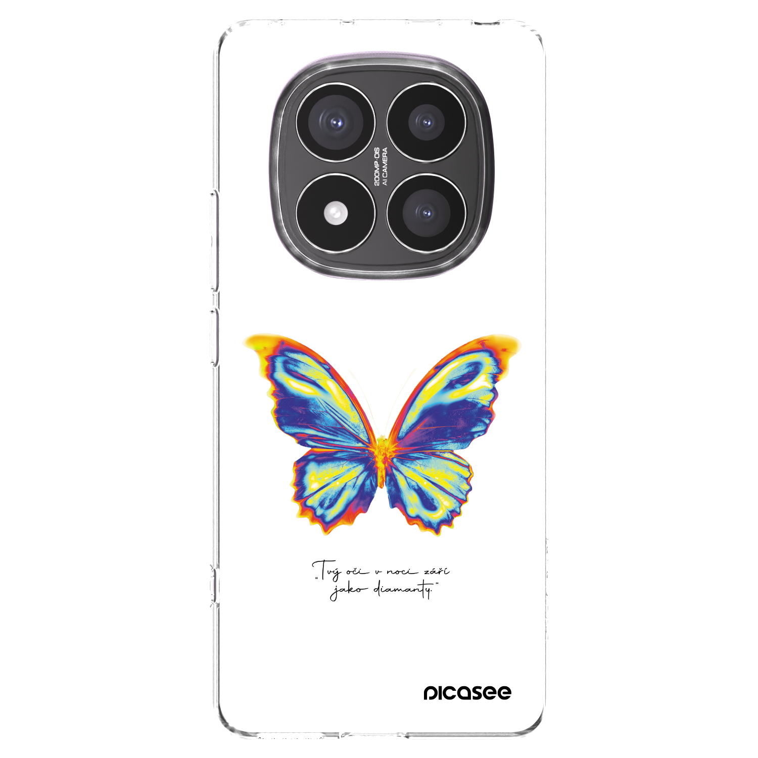 Picasee Xiaomi Redmi Note 14 Pro+ 5G Hülle - Transparentes Silikon - Diamanty White
