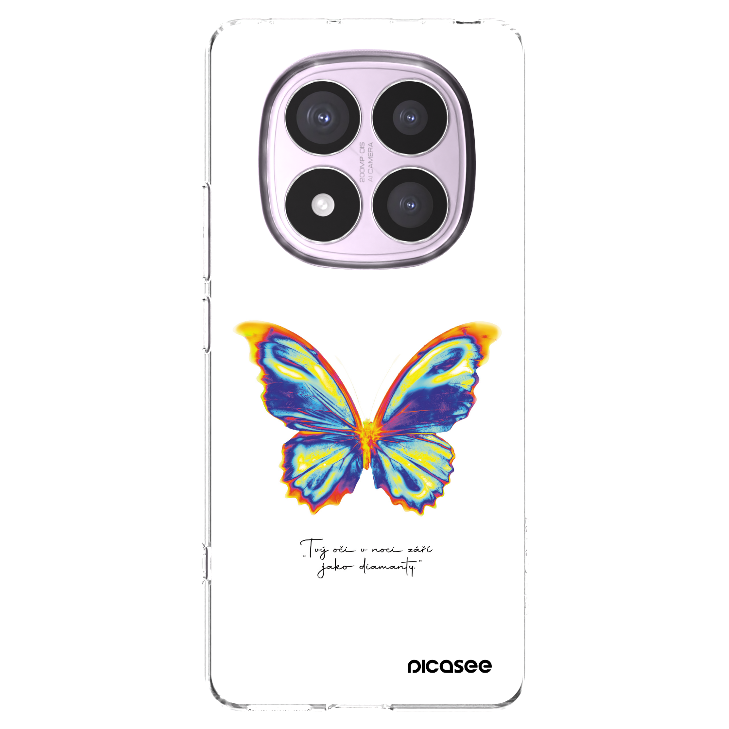 Picasee Xiaomi Redmi Note 14 Pro 5G Hülle - Transparentes Silikon - Diamanty White