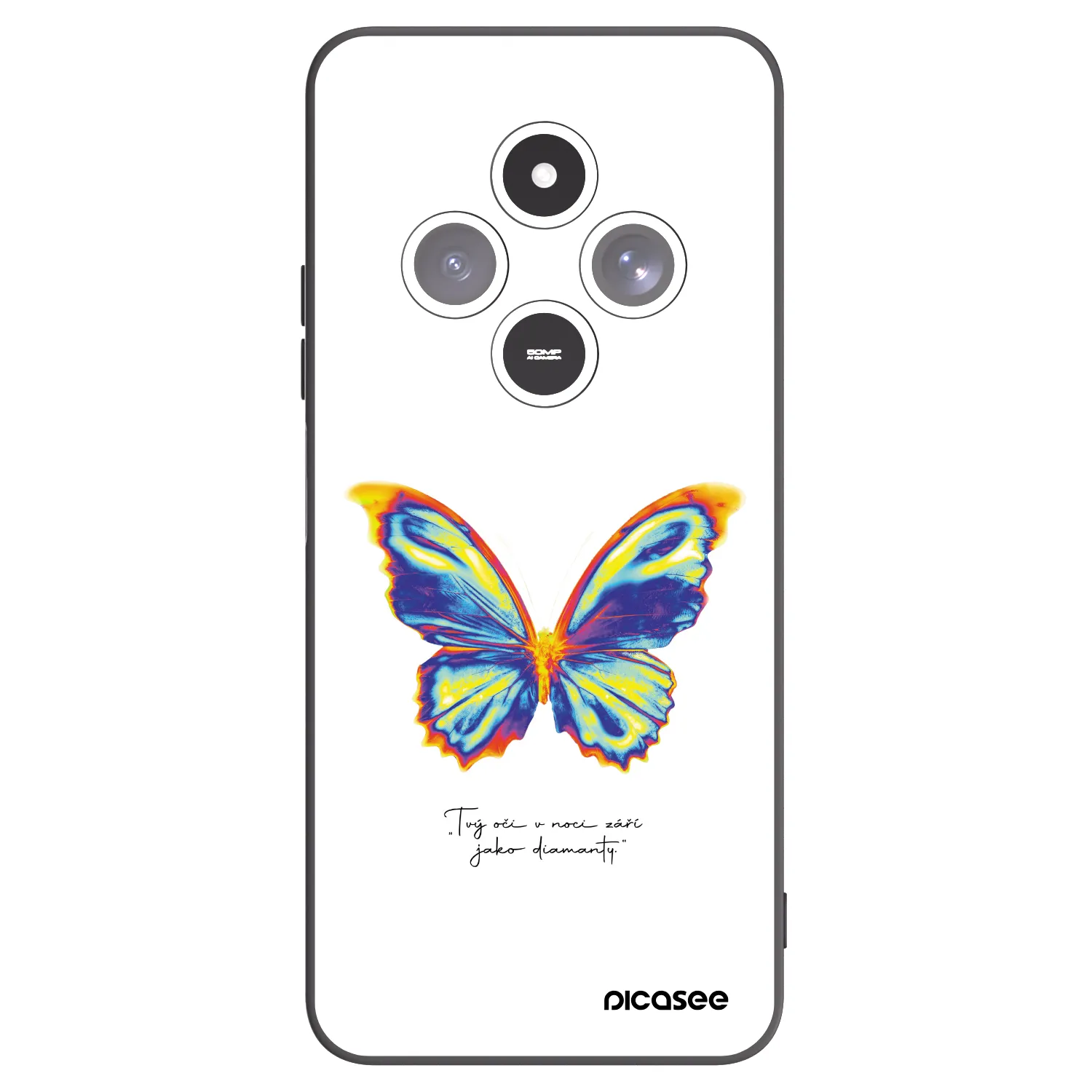 Picasee Xiaomi Redmi 14C Hülle - Schwarzes Silikon - Diamanty White