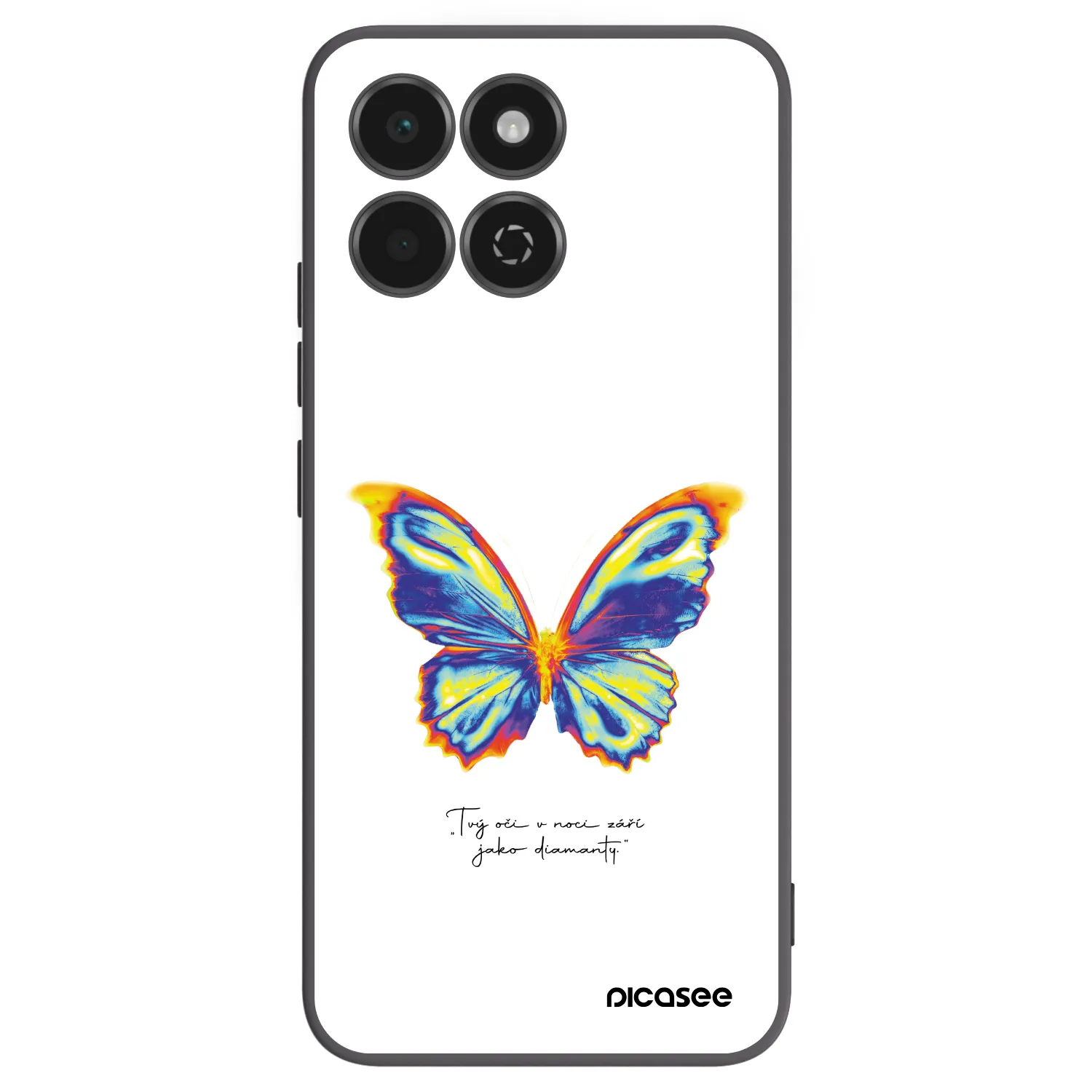 Picasee Honor 200 Smart 5G Hülle - Schwarzes Silikon - Diamanty White