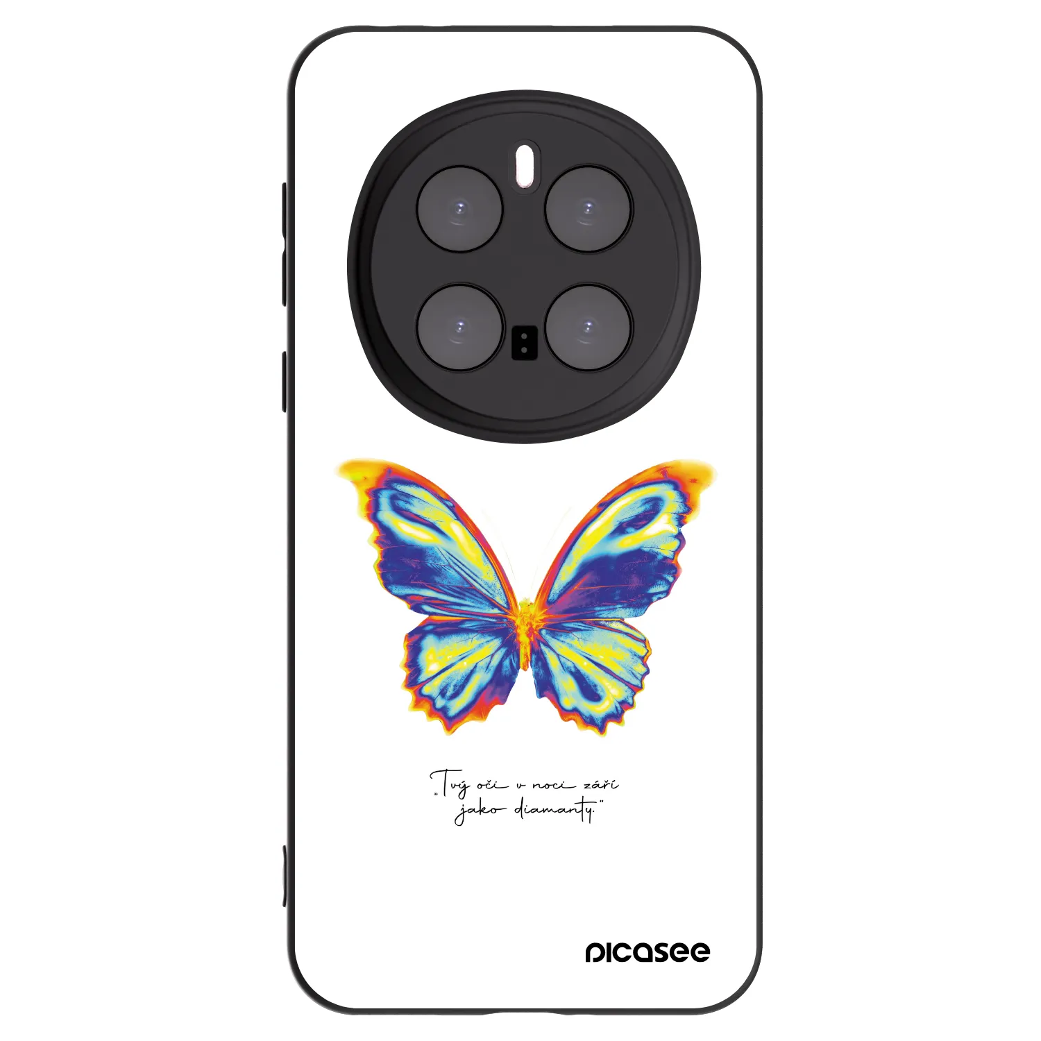 Picasee Honor Magic7 Pro 5G Hülle - Schwarzes Silikon - Diamanty White