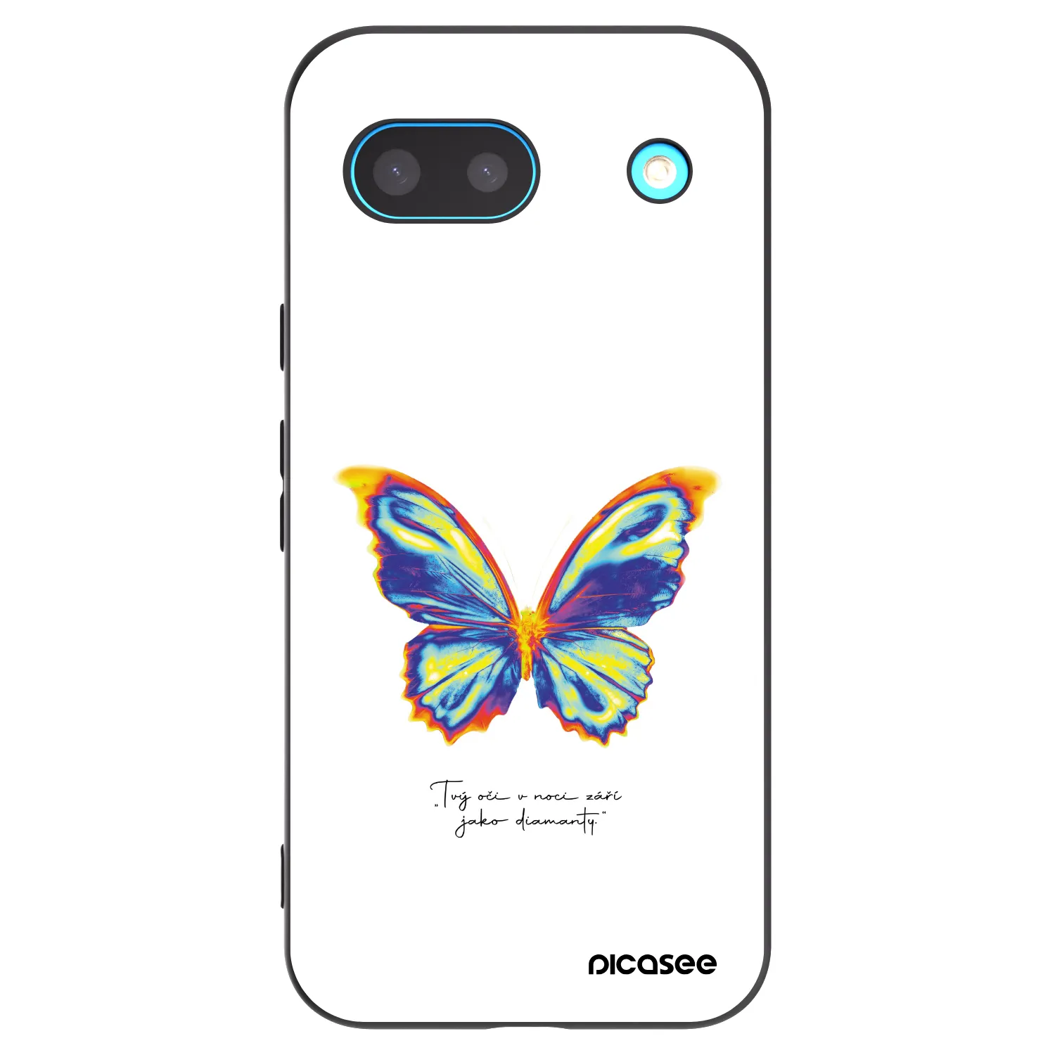 Picasee Google Pixel 8a Hülle - Schwarzes Silikon - Diamanty White