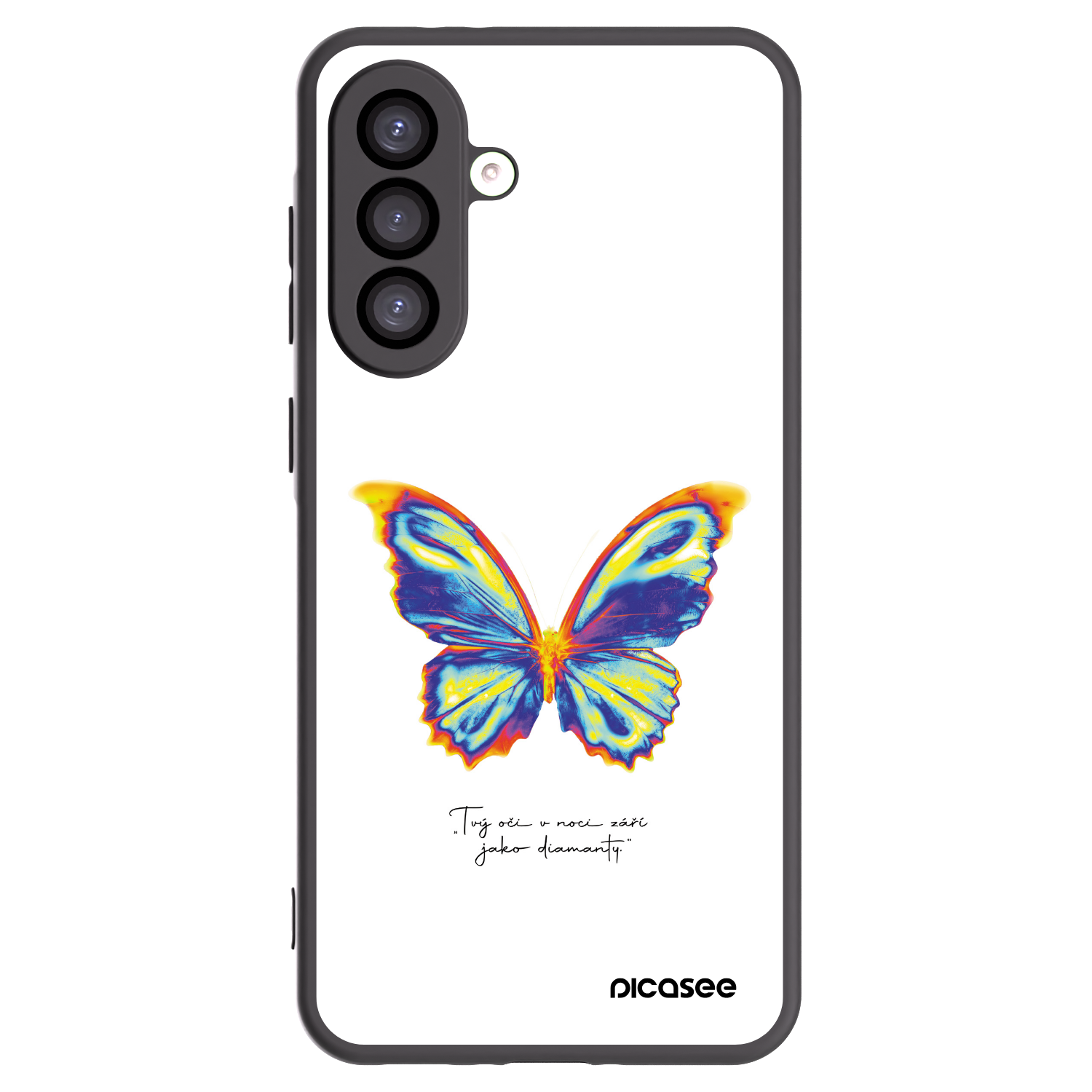 Picasee Samsung Galaxy A26 5G A266B Hülle - Schwarzes Silikon - Diamanty White