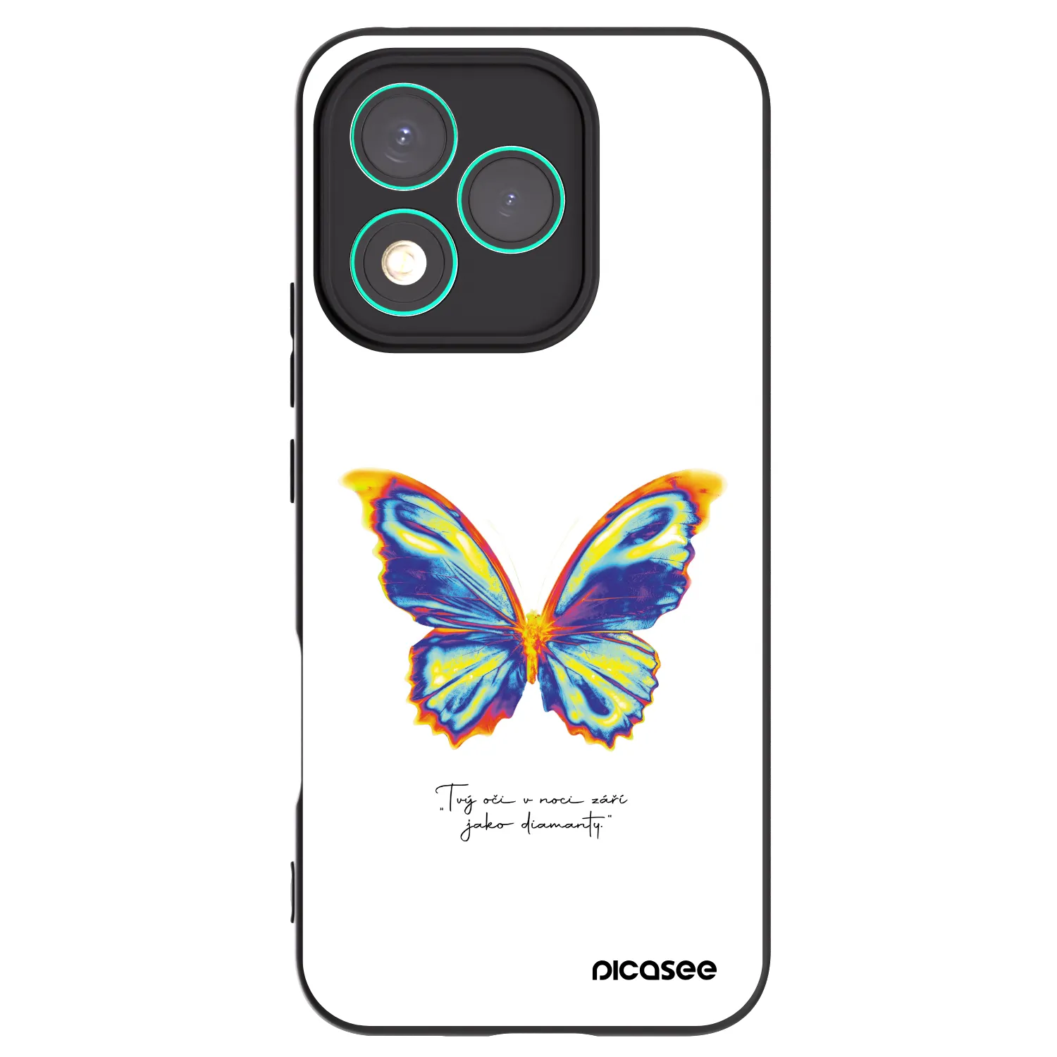 Picasee Honor 400 Lite 5G Hülle - Schwarzes Silikon - Diamanty White
