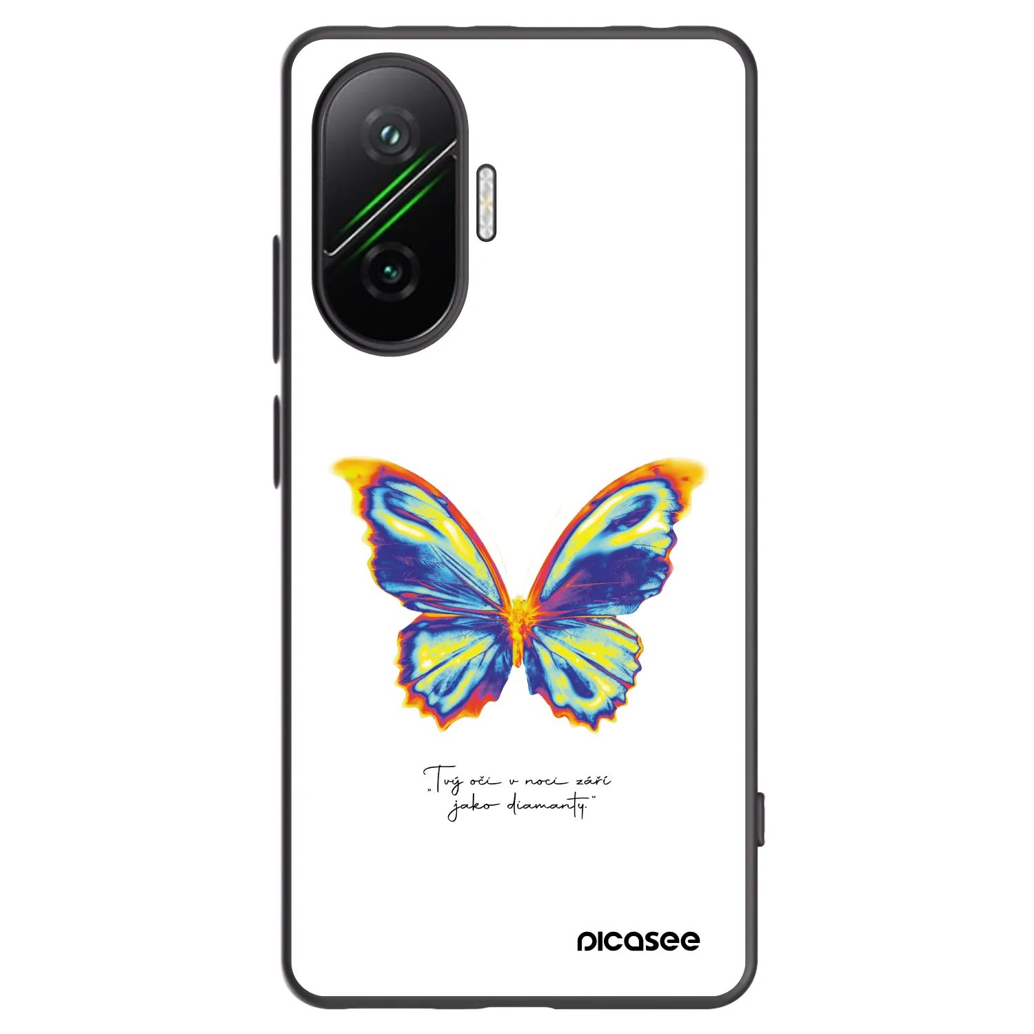 Picasee Xiaomi Poco F7 Pro 5G Hülle - Schwarzes Silikon - Diamanty White