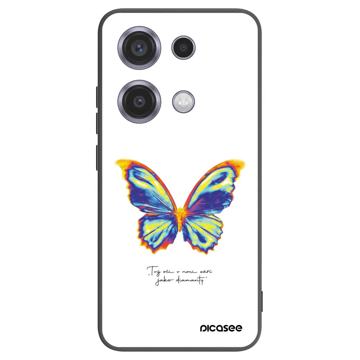 Picasee Xiaomi Redmi Note 14S Hülle - Schwarzes Silikon - Diamanty White
