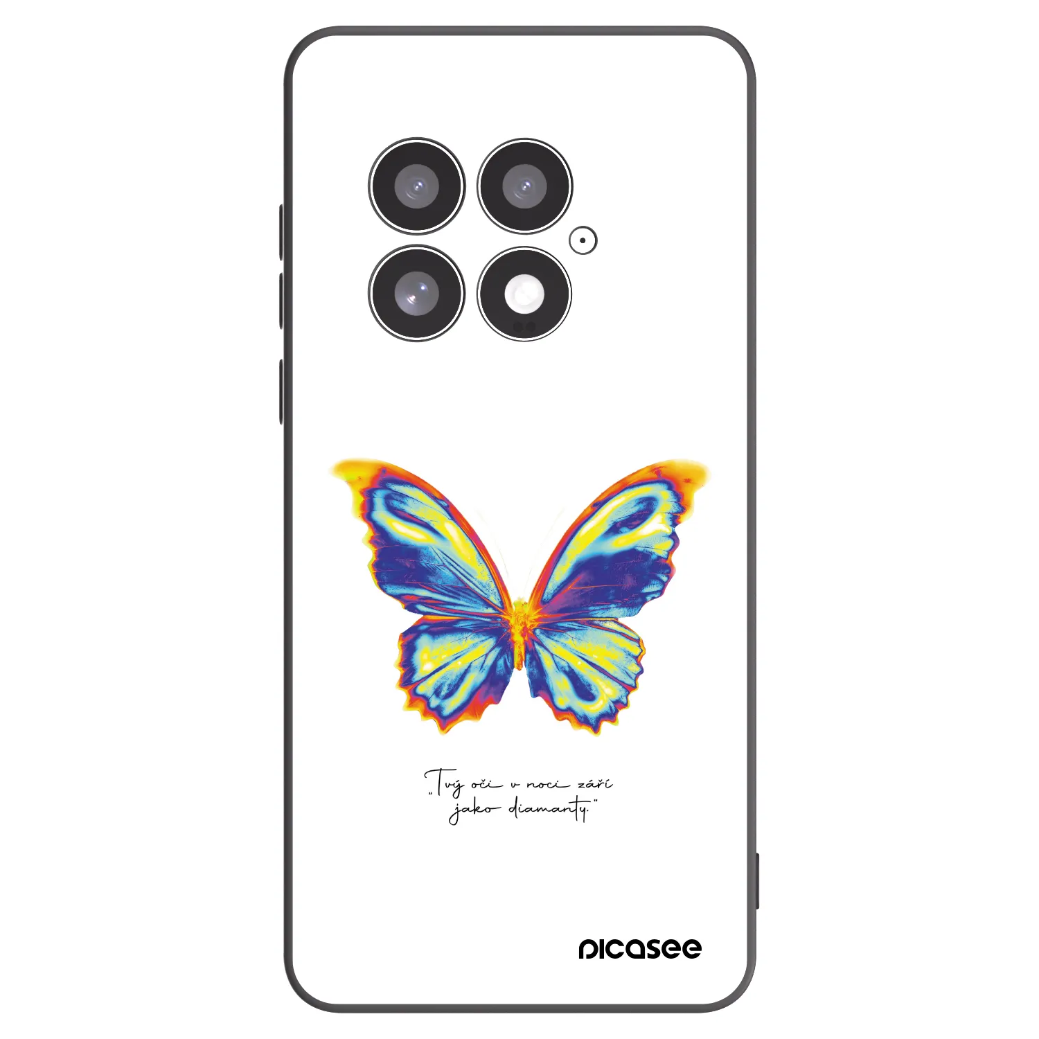 Picasee OnePlus 13 5G Hülle - Schwarzes Silikon - Diamanty White