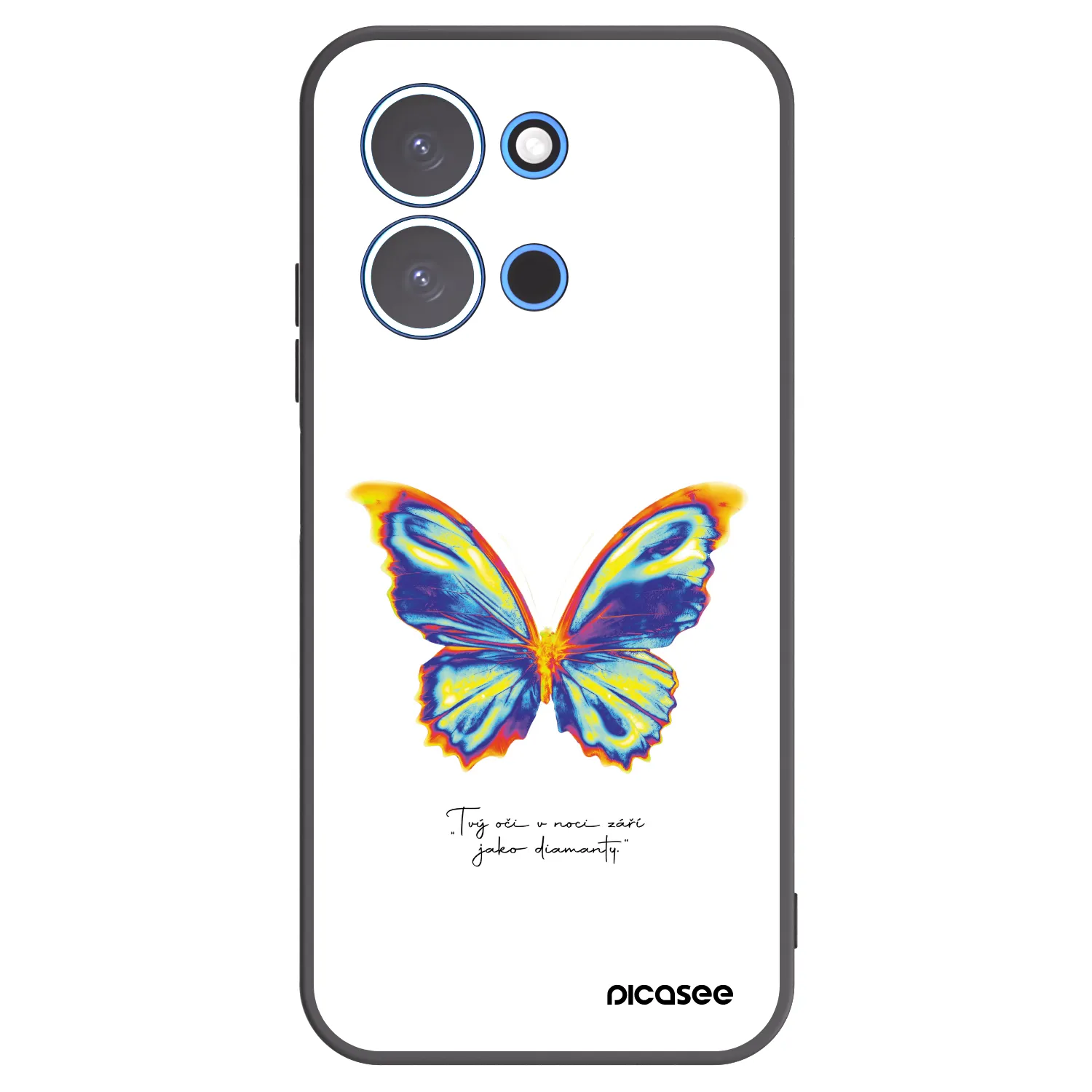Picasee Xiaomi Redmi 15C 4G Hülle - Schwarzes Silikon - Diamanty White