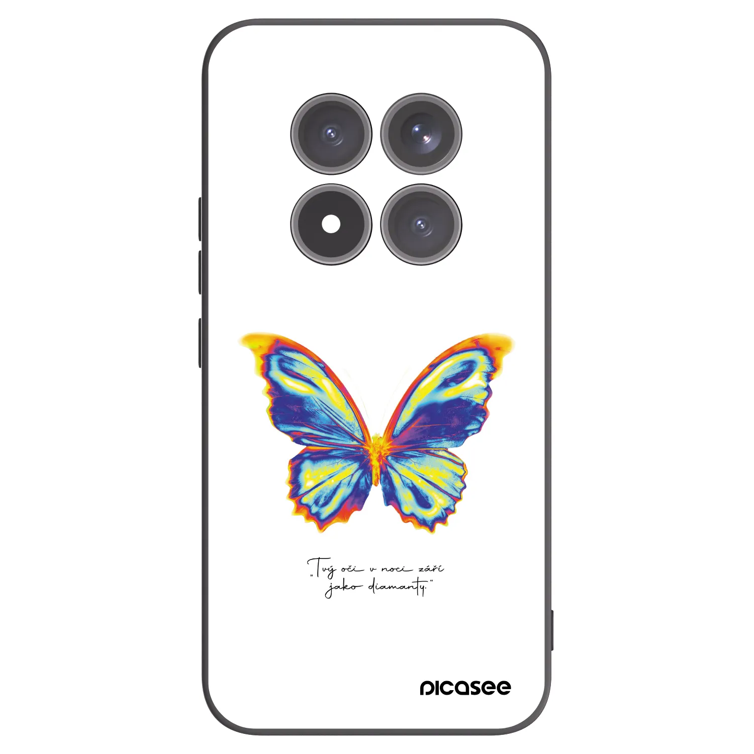 Picasee Xiaomi Redmi Note 15 Pro+ Hülle - Schwarzes Silikon - Diamanty White