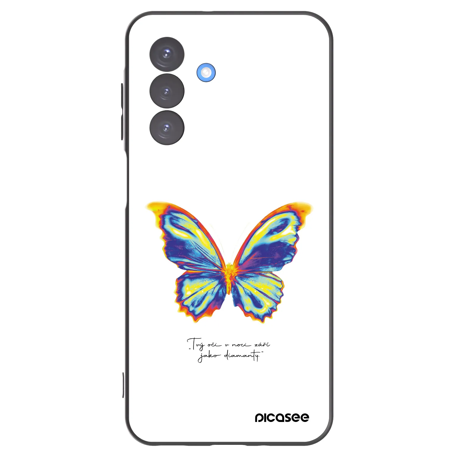 Picasee Samsung Galaxy A17 5G Hülle - Schwarzes Silikon - Diamanty White
