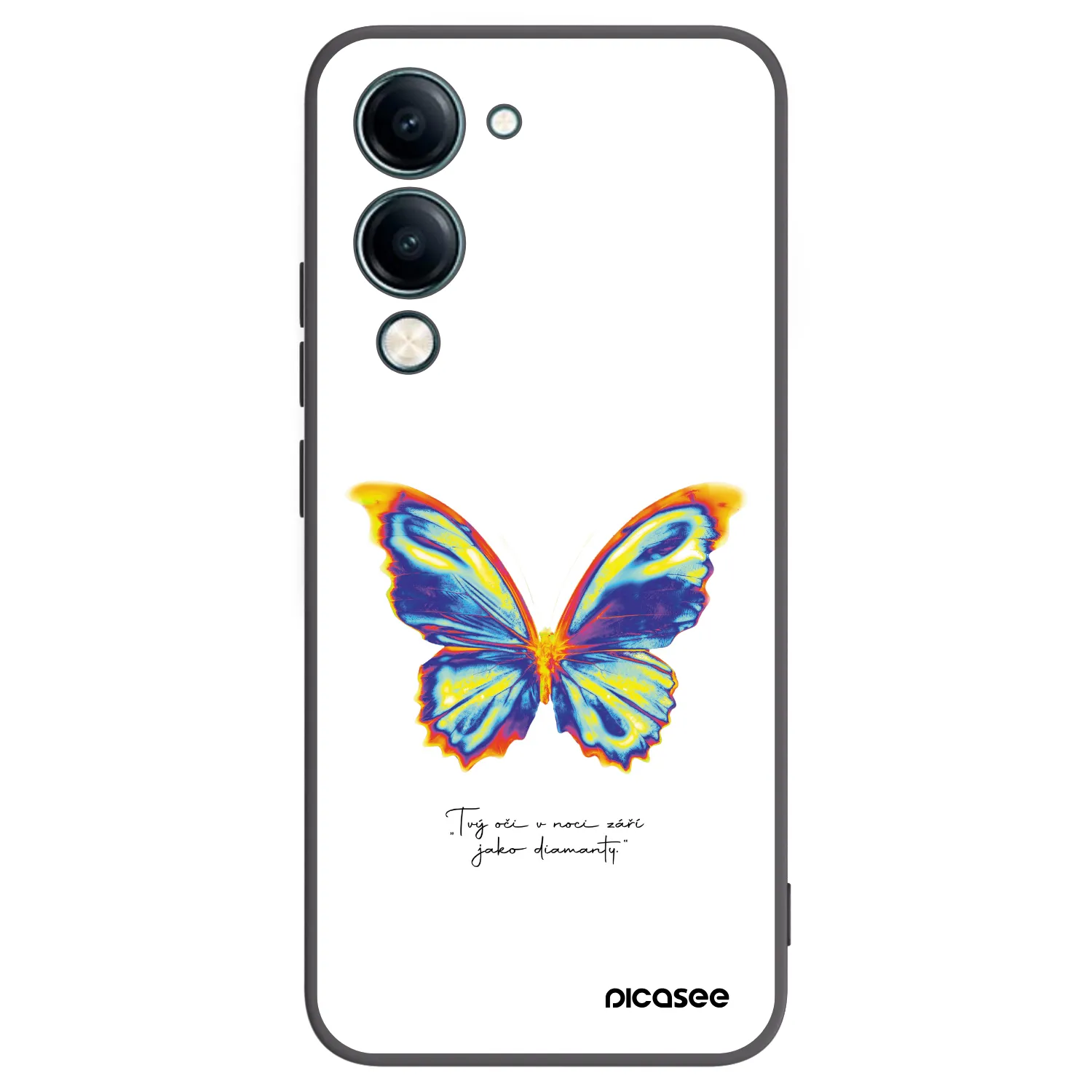 Picasee Vivo Y29s 5G Hülle - Schwarzes Silikon - Diamanty White
