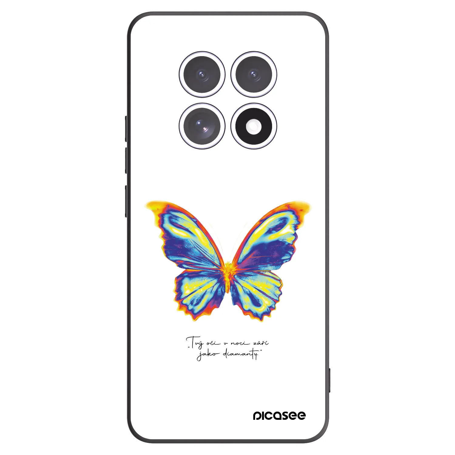 Picasee Xiaomi Redmi Note 15 Hülle - Schwarzes Silikon - Diamanty White