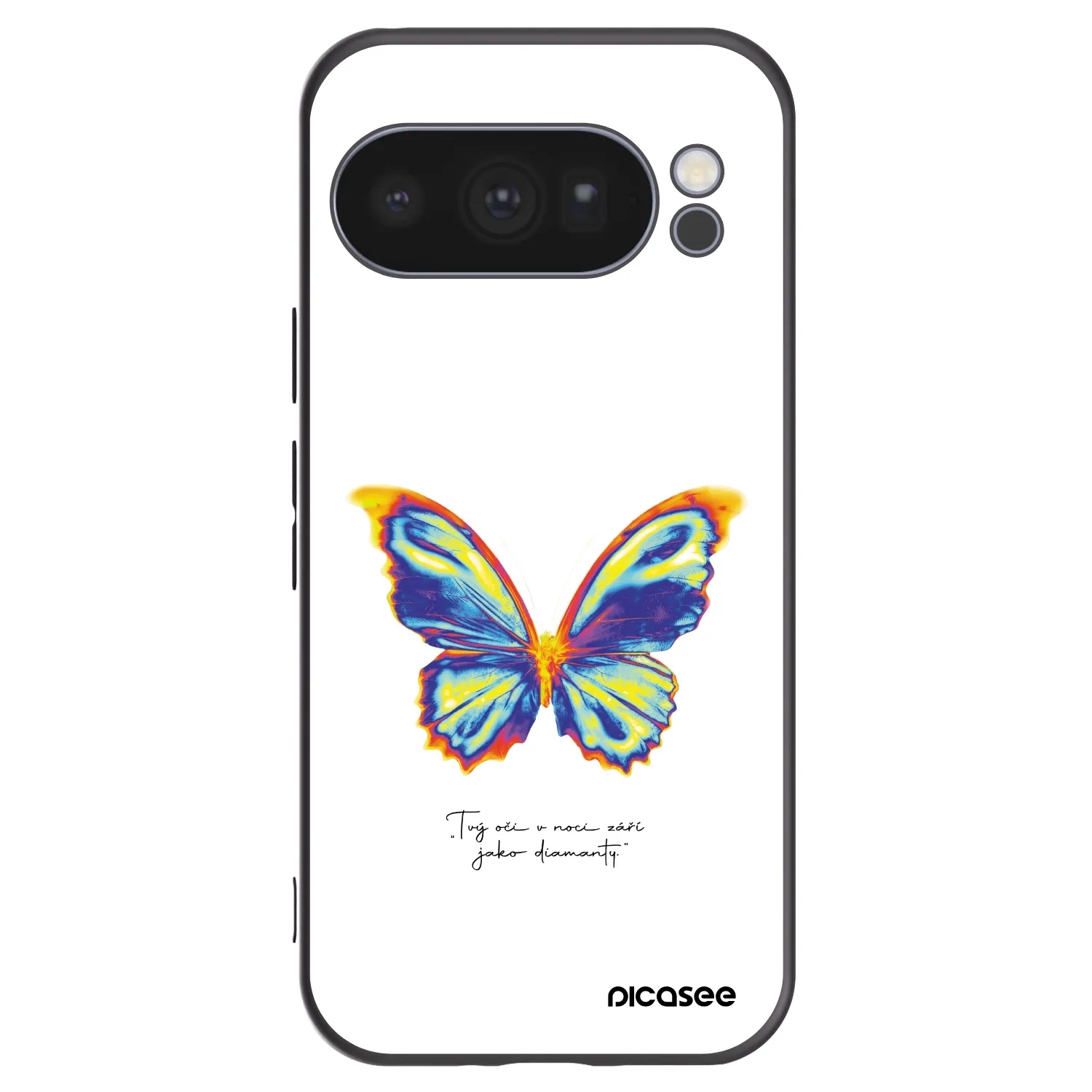Picasee Google Pixel 10 Pro Hülle - Schwarzes Silikon - Diamanty White