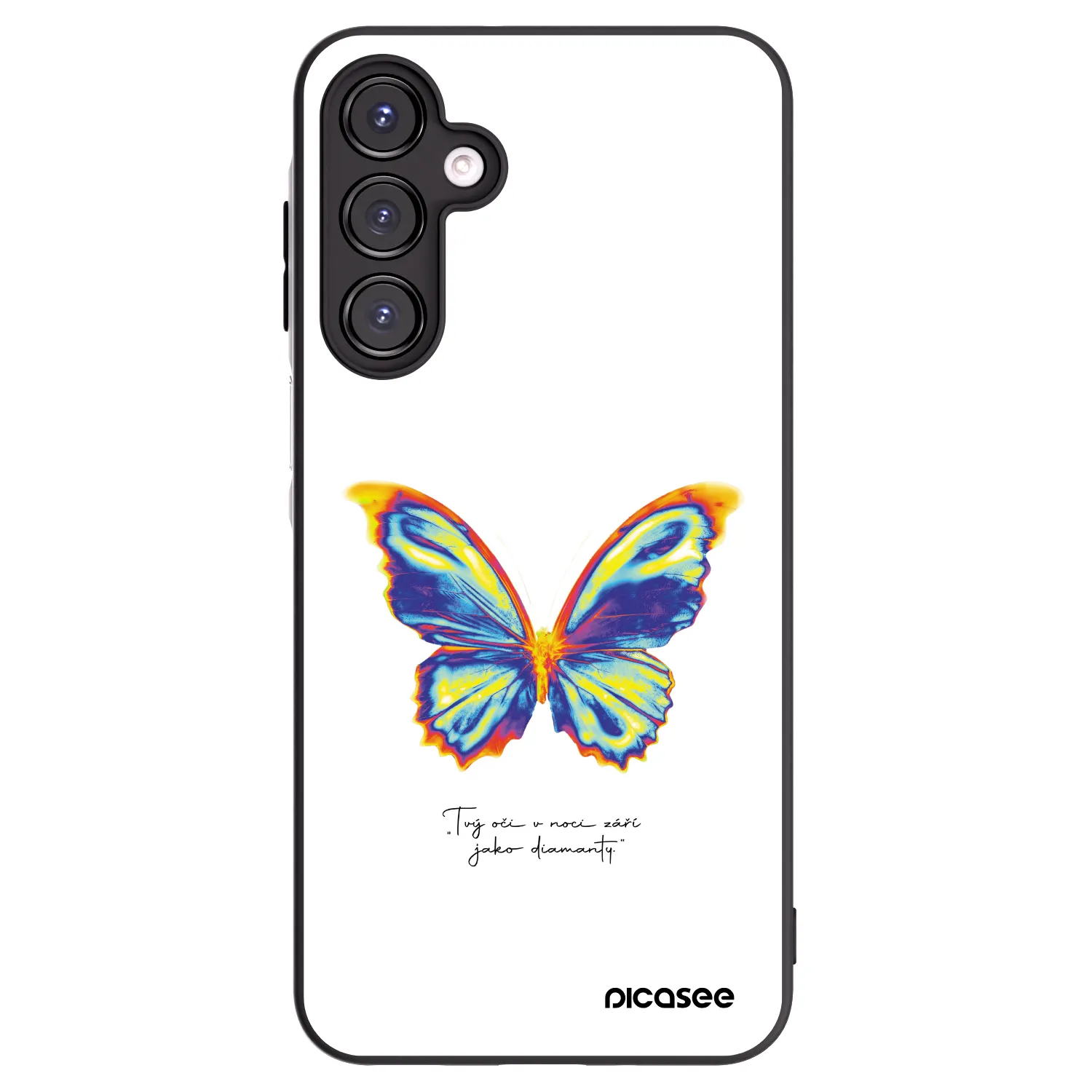 Picasee Samsung Galaxy A16 4G Hülle - Schwarzes Silikon - Diamanty White