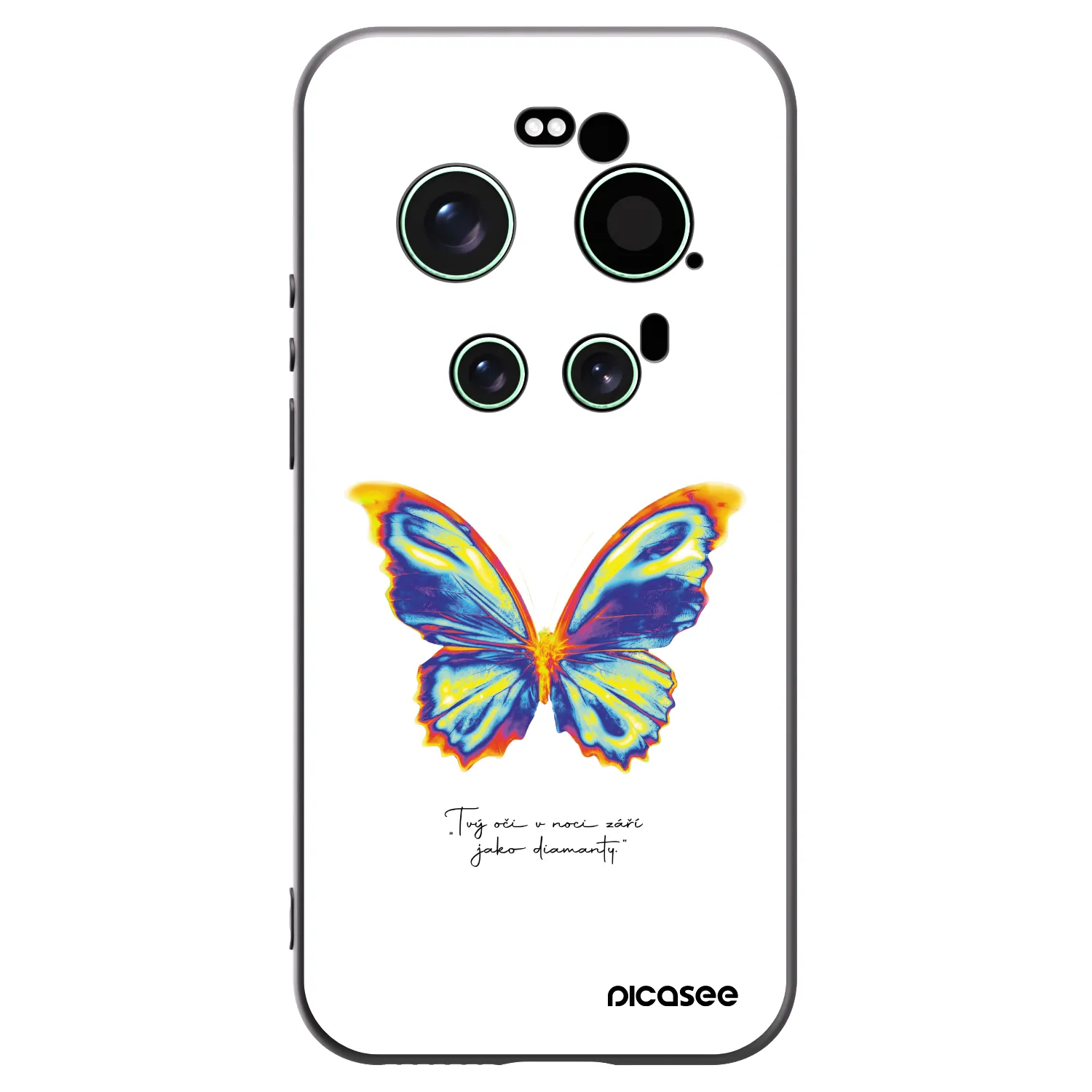 Picasee Xiaomi 17 Ultra Hülle - Schwarzes Silikon - Diamanty White