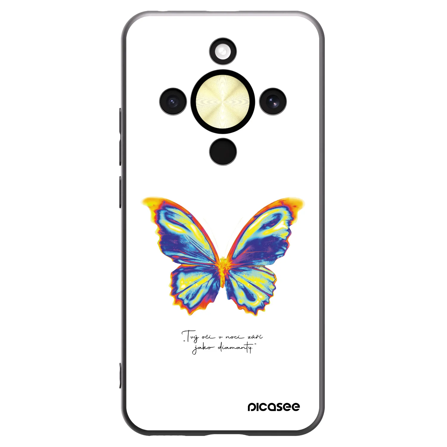 Picasee Honor Magic8 Lite 5G Hülle - Schwarzes Silikon - Diamanty White