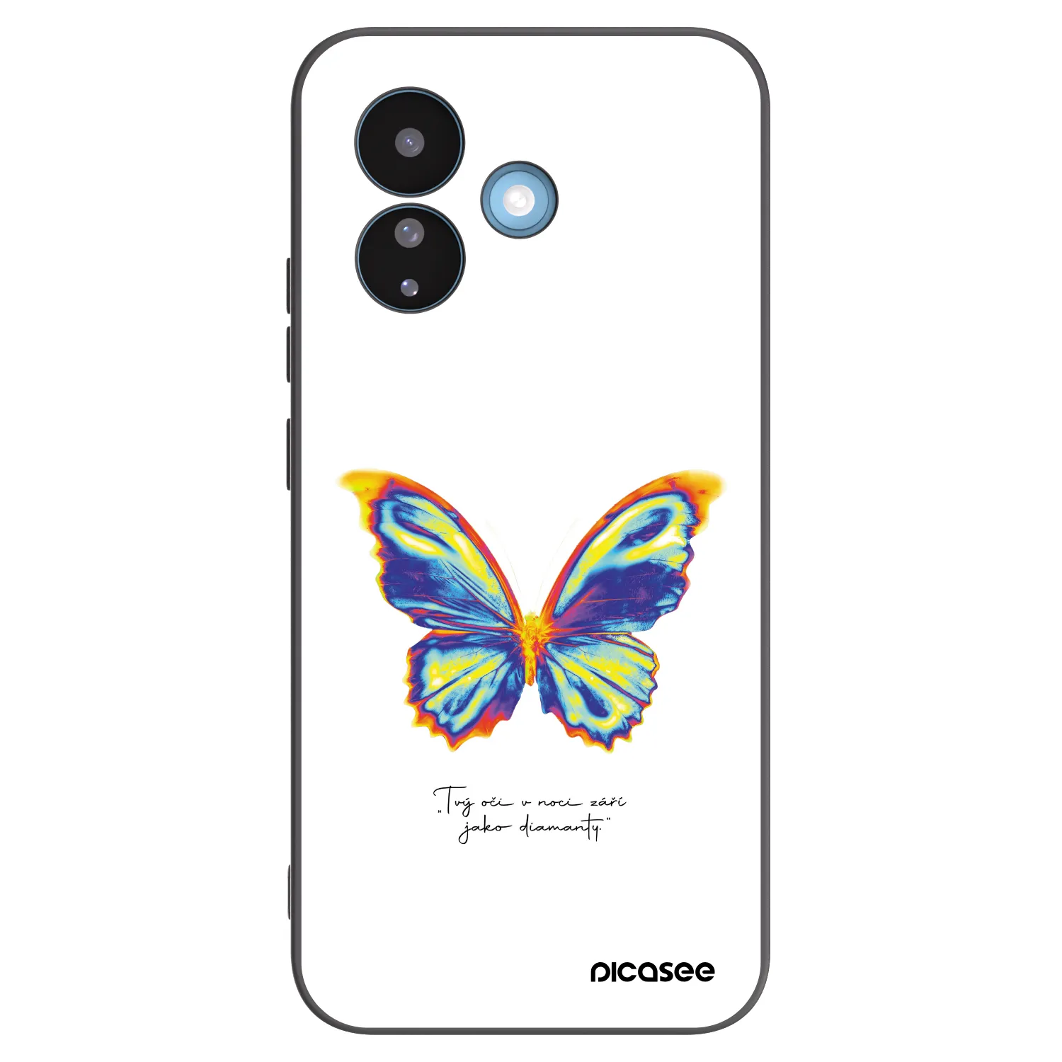 Picasee Xiaomi Redmi Note 17 Pro 5G Hülle - Schwarzes Silikon - Diamanty White