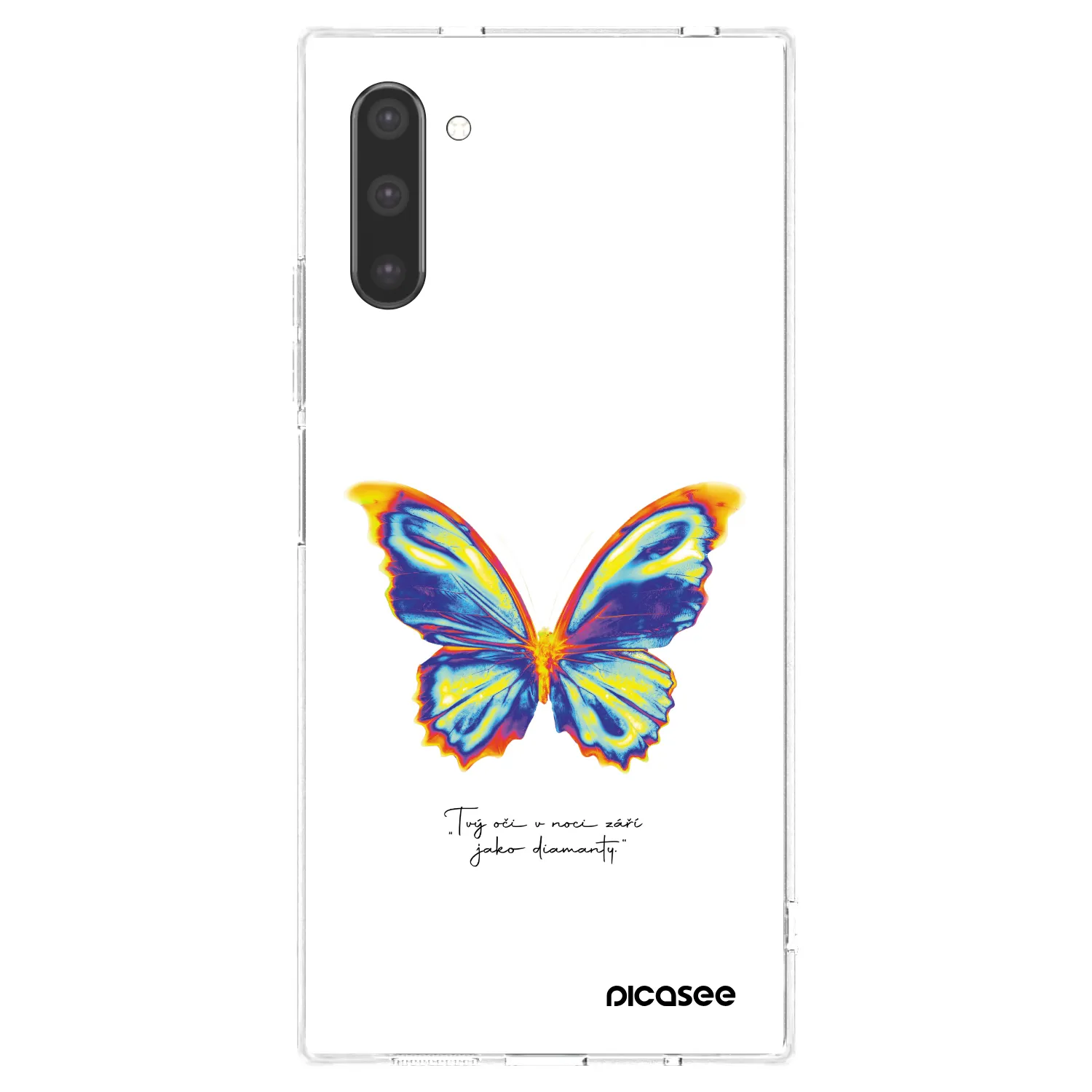 Picasee Samsung Galaxy Note 10 N970F Hülle - Transparentes Silikon - Diamanty White