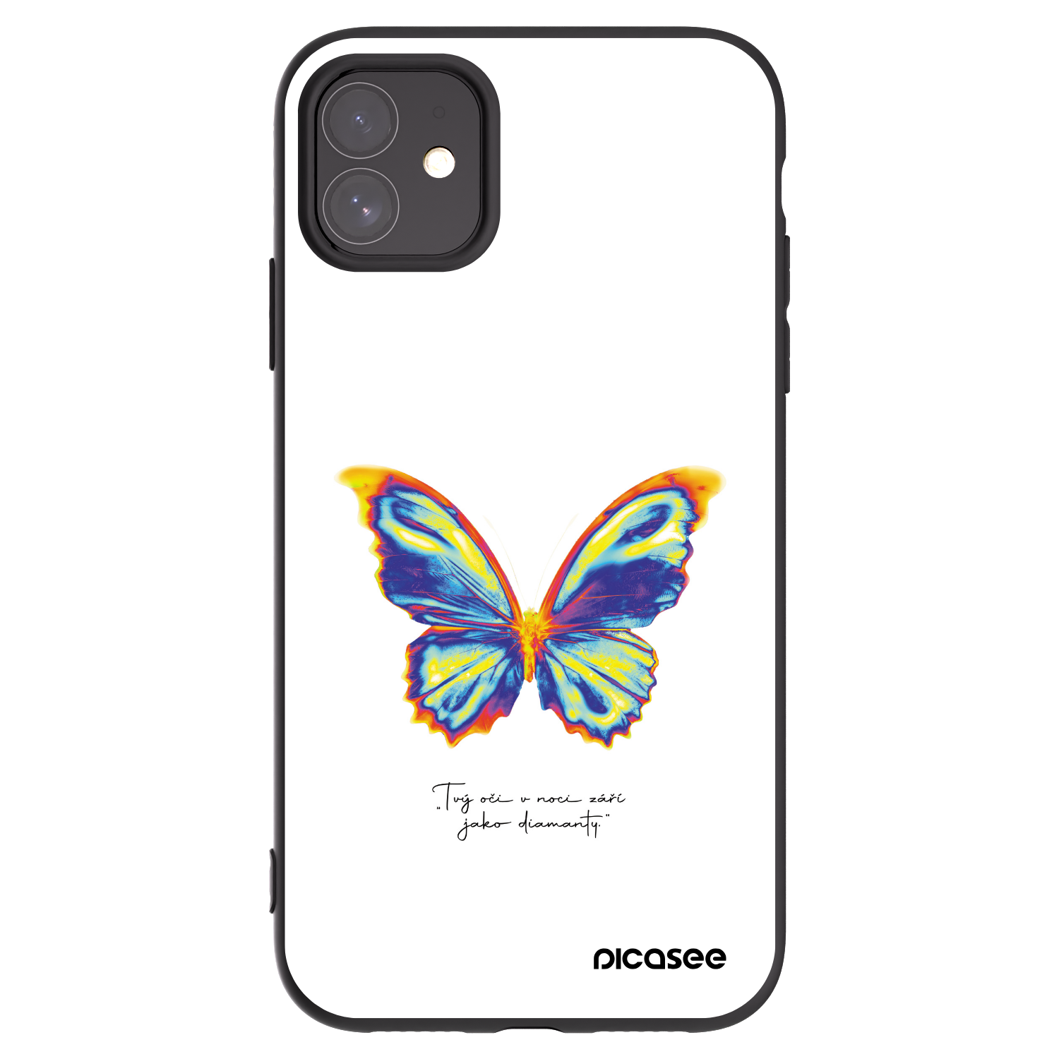 Picasee Apple iPhone 11 Hülle - Schwarzes Silikon - Diamanty White