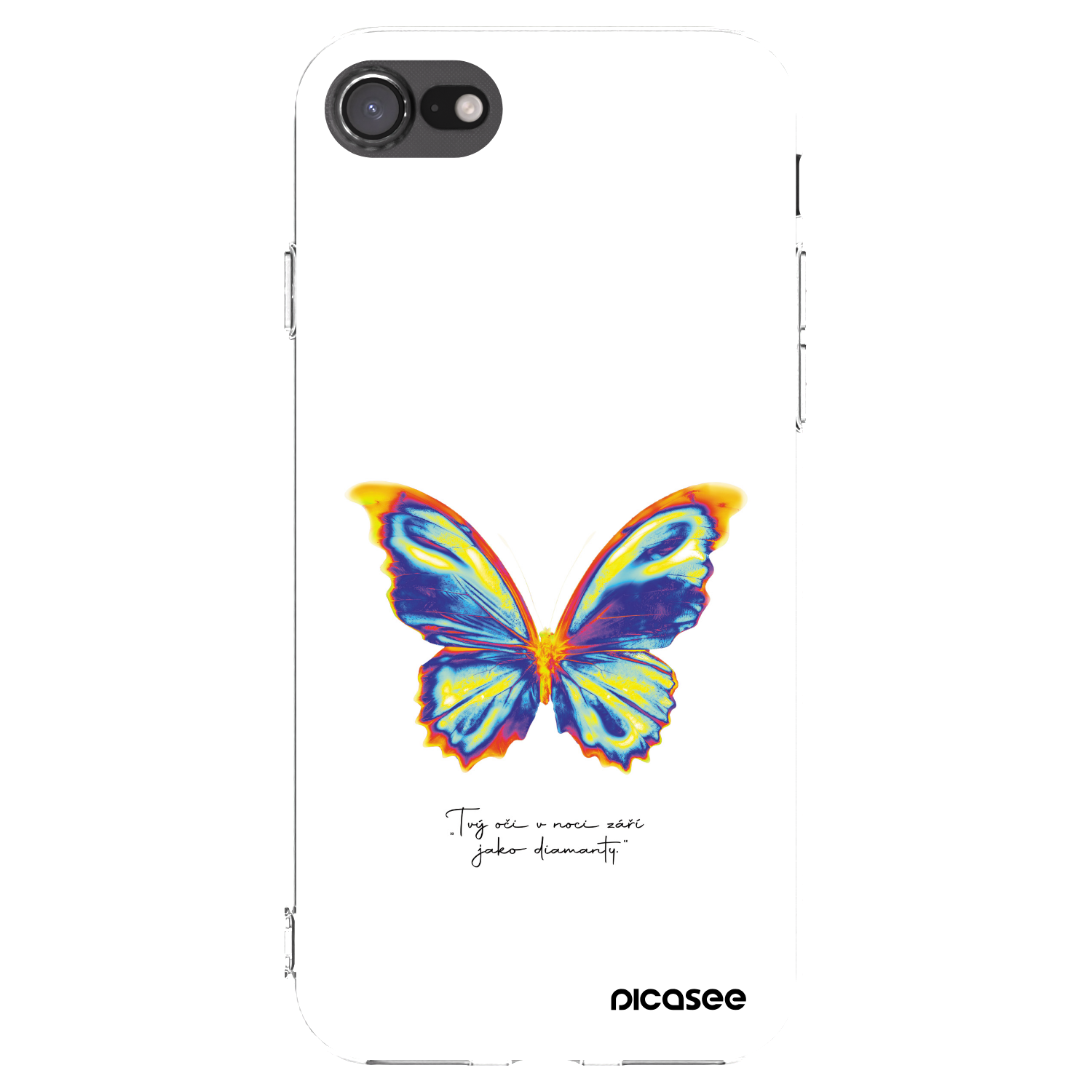 Picasee Apple iPhone 8 Hülle - Transparentes Silikon - Diamanty White
