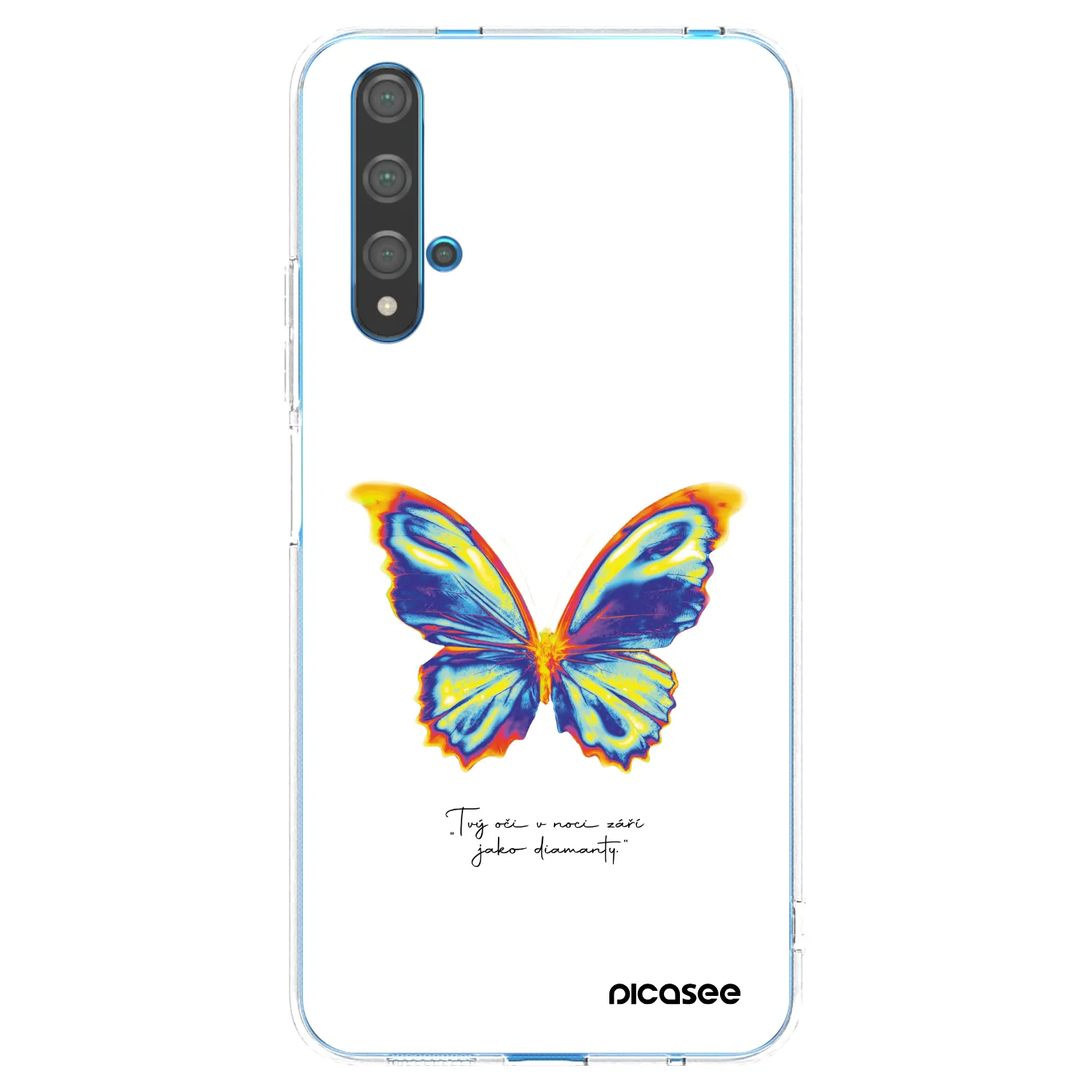 Picasee Huawei Nova 5T Hülle - Transparentes Silikon - Diamanty White