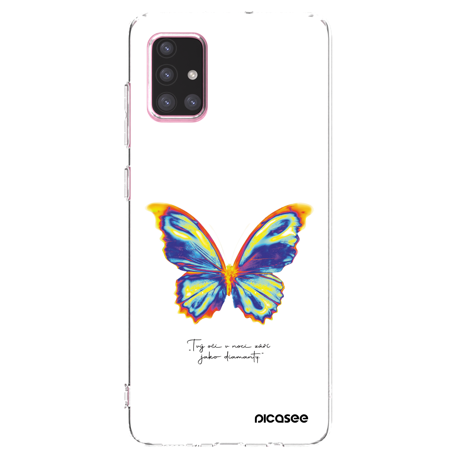 Picasee Samsung Galaxy A71 A715F Hülle - Transparentes Silikon - Diamanty White