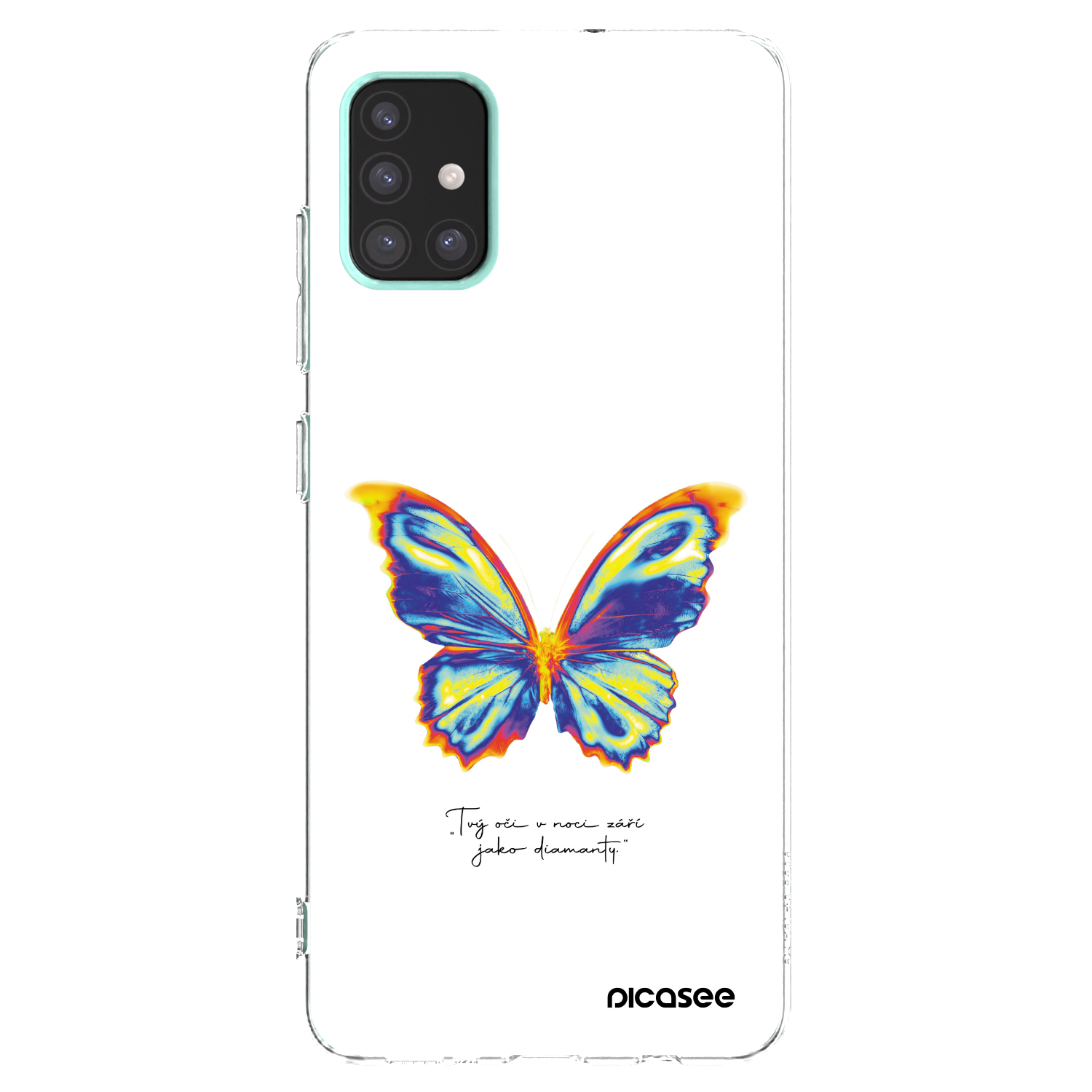 Picasee Samsung Galaxy A51 A515F Hülle - Transparentes Silikon - Diamanty White