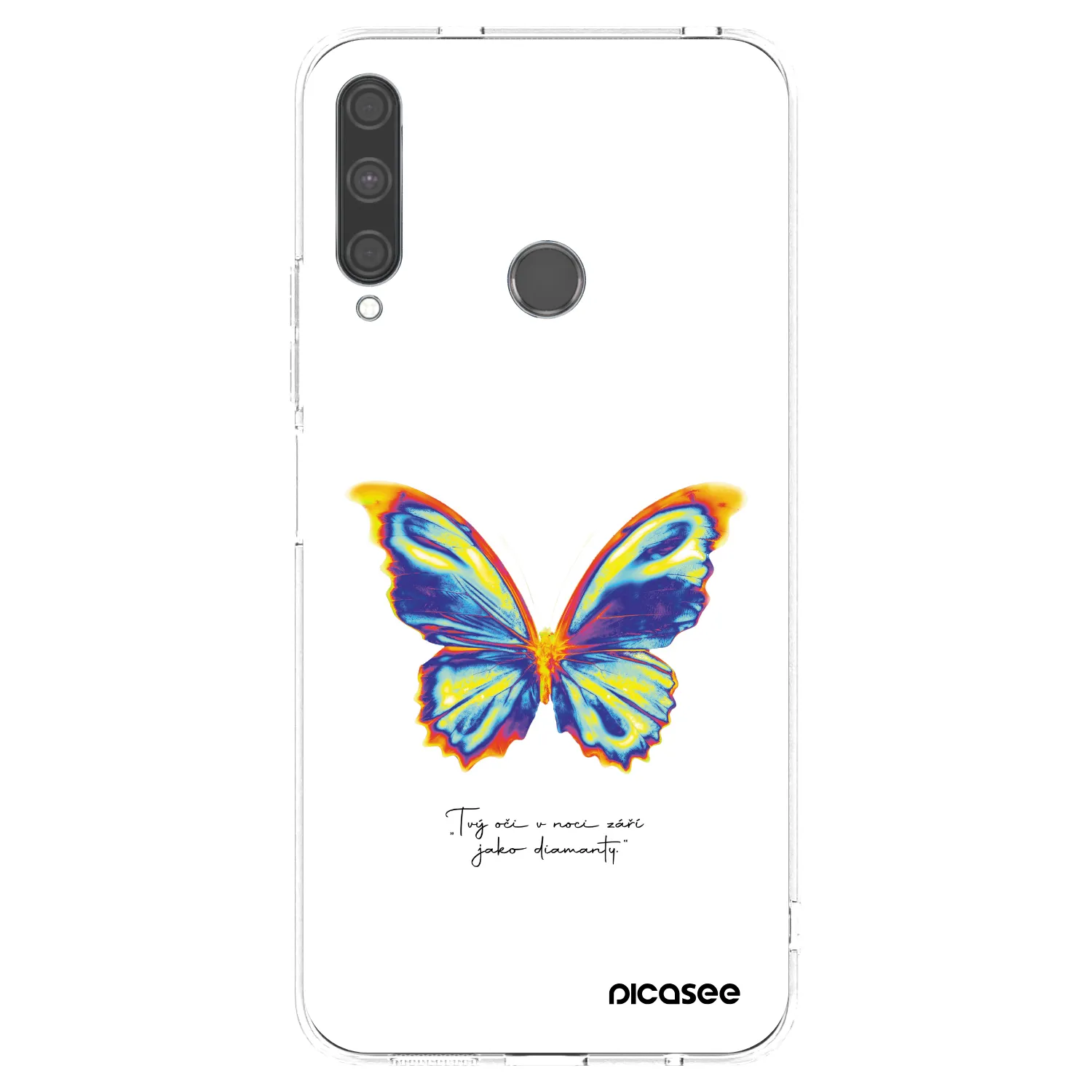 Picasee Huawei P40 Lite E Hülle - Transparentes Silikon - Diamanty White