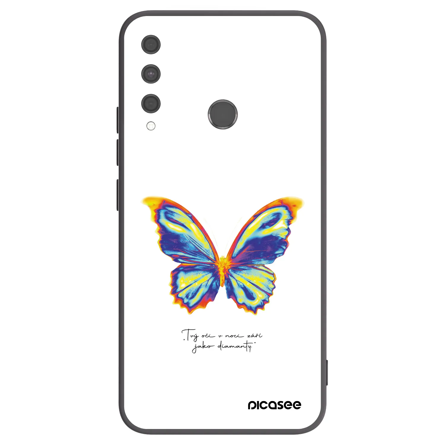 Picasee Huawei P40 Lite E Hülle - Schwarzes Silikon - Diamanty White