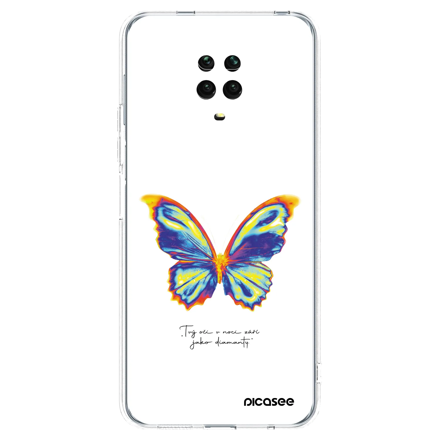 Picasee Xiaomi Redmi Note 9 Pro Hülle - Transparentes Silikon - Diamanty White