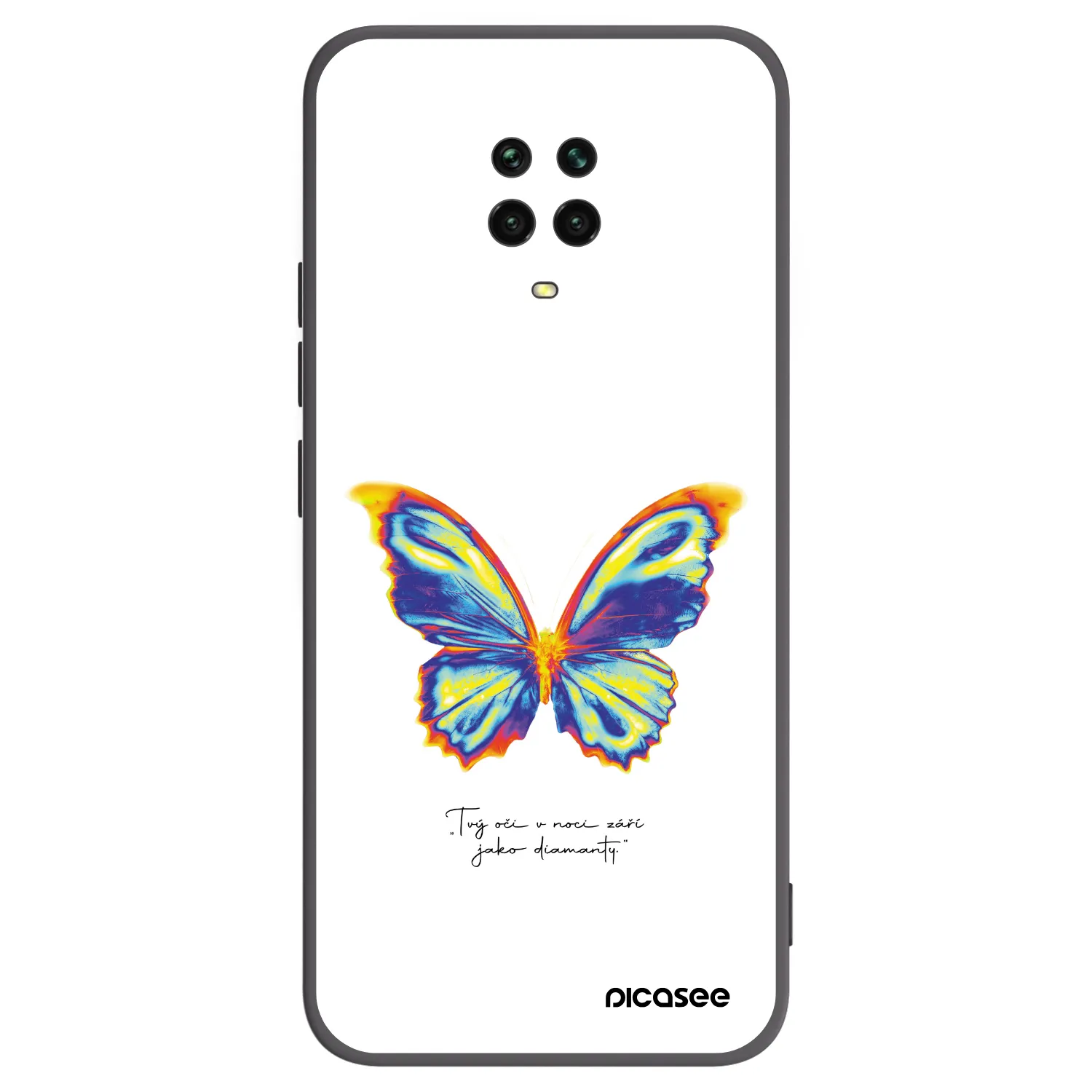 Picasee Xiaomi Redmi Note 9 Pro Hülle - Schwarzes Silikon - Diamanty White