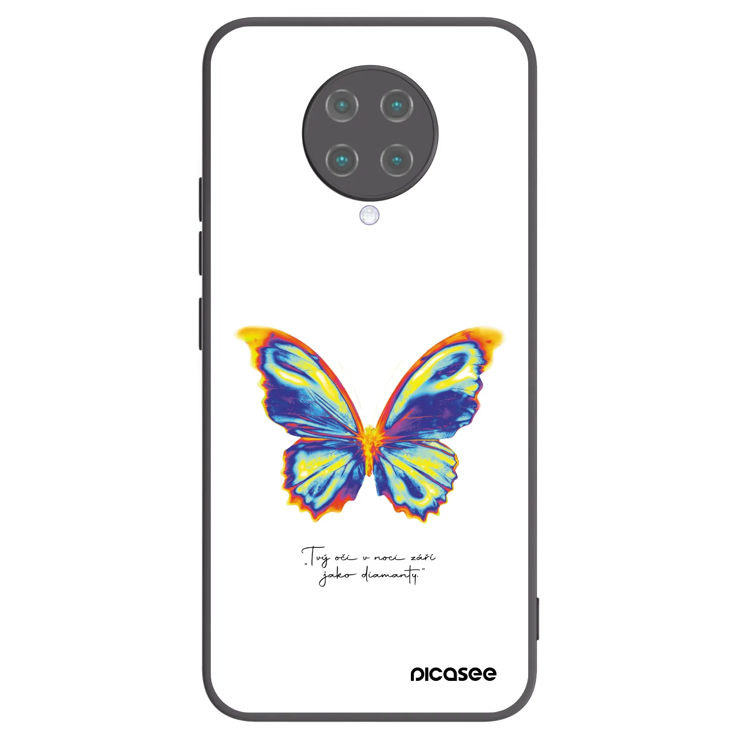 Picasee Xiaomi Poco F2 Pro Hülle - Schwarzes Silikon - Diamanty White