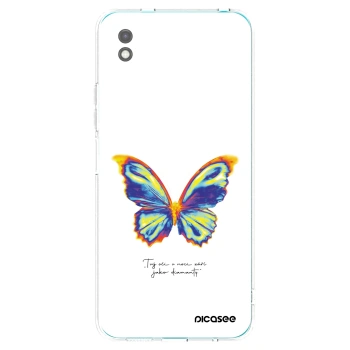 Picasee Xiaomi Redmi 9A Hülle - Schwarzes Silikon - Diamanty White