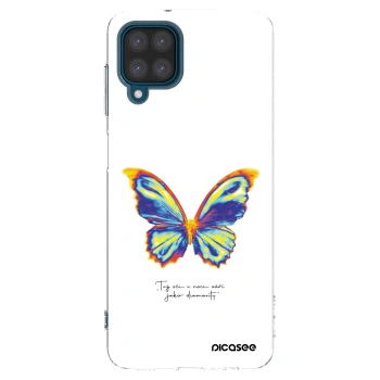 Picasee Samsung Galaxy A12 A125F Hülle - Transparentes Silikon - Diamanty White