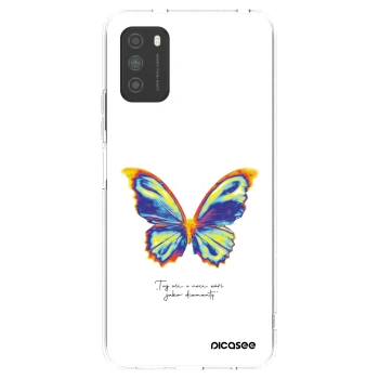 Picasee Xiaomi Poco M3 Hülle - Transparentes Silikon - Diamanty White