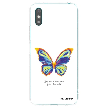 Picasee Xiaomi Redmi 9AT Hülle - Transparentes Silikon - Diamanty White