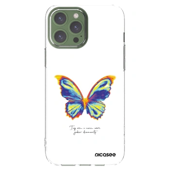 Picasee Apple iPhone 13 Pro Max Hülle - Transparentes Silikon - Diamanty White