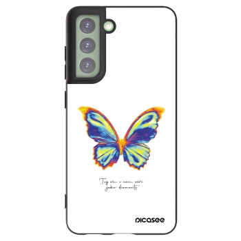Picasee Samsung Galaxy S21 FE 5G Hülle - Schwarzes Silikon - Diamanty White