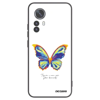 Picasee Xiaomi 12 Pro Hülle - Schwarzes Silikon - Diamanty White