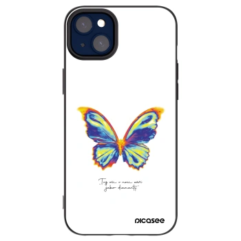 Picasee Apple iPhone 14 Plus Hülle - Schwarzes Silikon - Diamanty White
