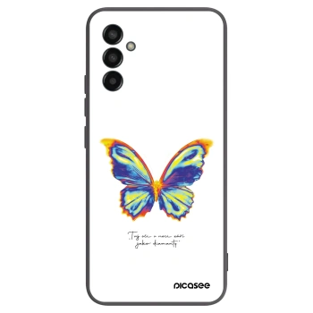 Picasee Samsung Galaxy M13 M135F Hülle - Schwarzes Silikon - Diamanty White