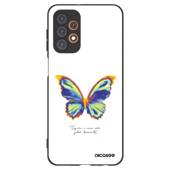 Picasee Samsung Galaxy A23 A235F 4G Hülle - Schwarzes Silikon - Diamanty White