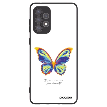 Picasee Samsung Galaxy A73 5G Hülle - Schwarzes Silikon - Diamanty White