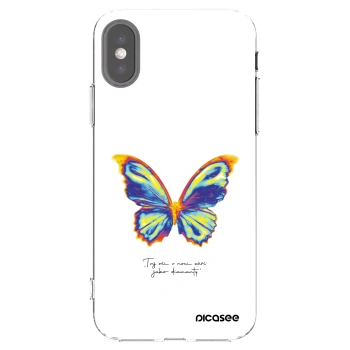 Picasee Apple iPhone X/XS Hülle - Transparentes Silikon - Diamanty White