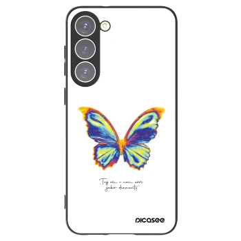 Picasee Samsung Galaxy S23+ 5G Hülle - Schwarzes Silikon - Diamanty White