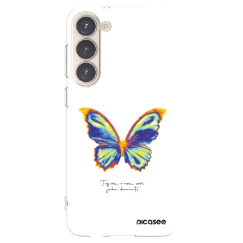 Picasee Samsung Galaxy S23+ 5G Hülle - Transparentes Silikon - Diamanty White