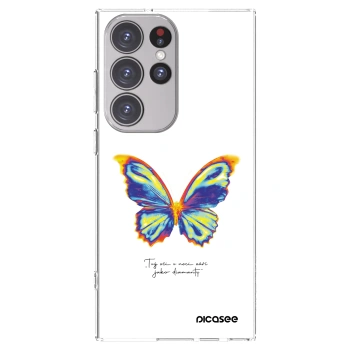 Picasee Samsung Galaxy S23 Ultra 5G Hülle - Transparentes Silikon - Diamanty White