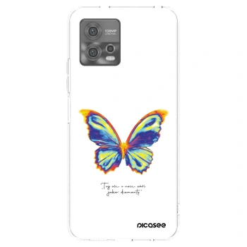 Picasee Motorola Moto G72 Hülle - Transparentes Silikon - Diamanty White