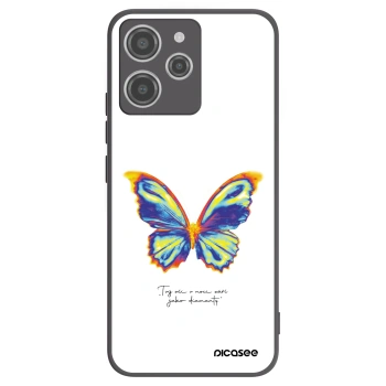 Picasee Xiaomi Redmi 12 4G Hülle - Schwarzes Silikon - Diamanty White