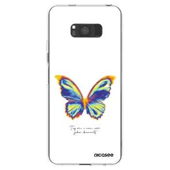 Picasee Samsung Galaxy S8 G950F Hülle - Transparentes Silikon - Diamanty White